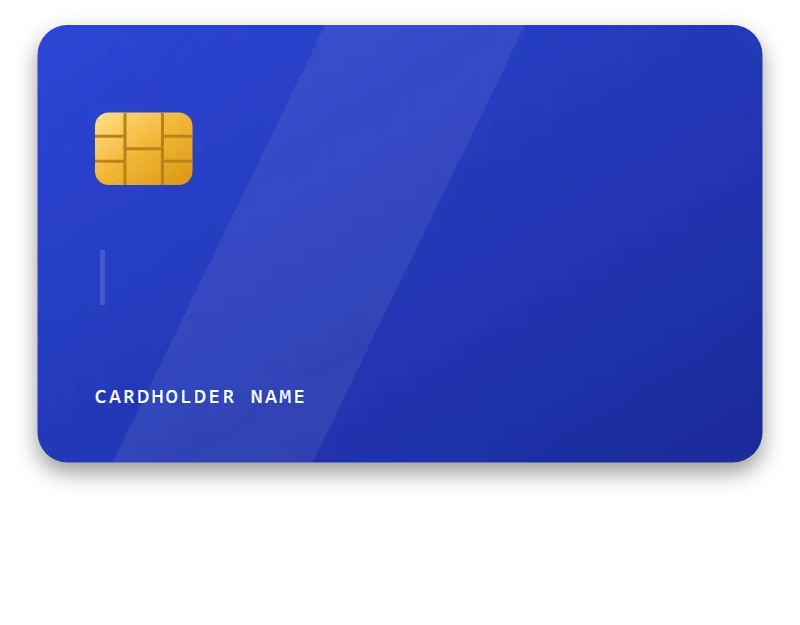 Animation: a card number is typed and passes the Luhn check (valid card); a second number fails it (invalid card).