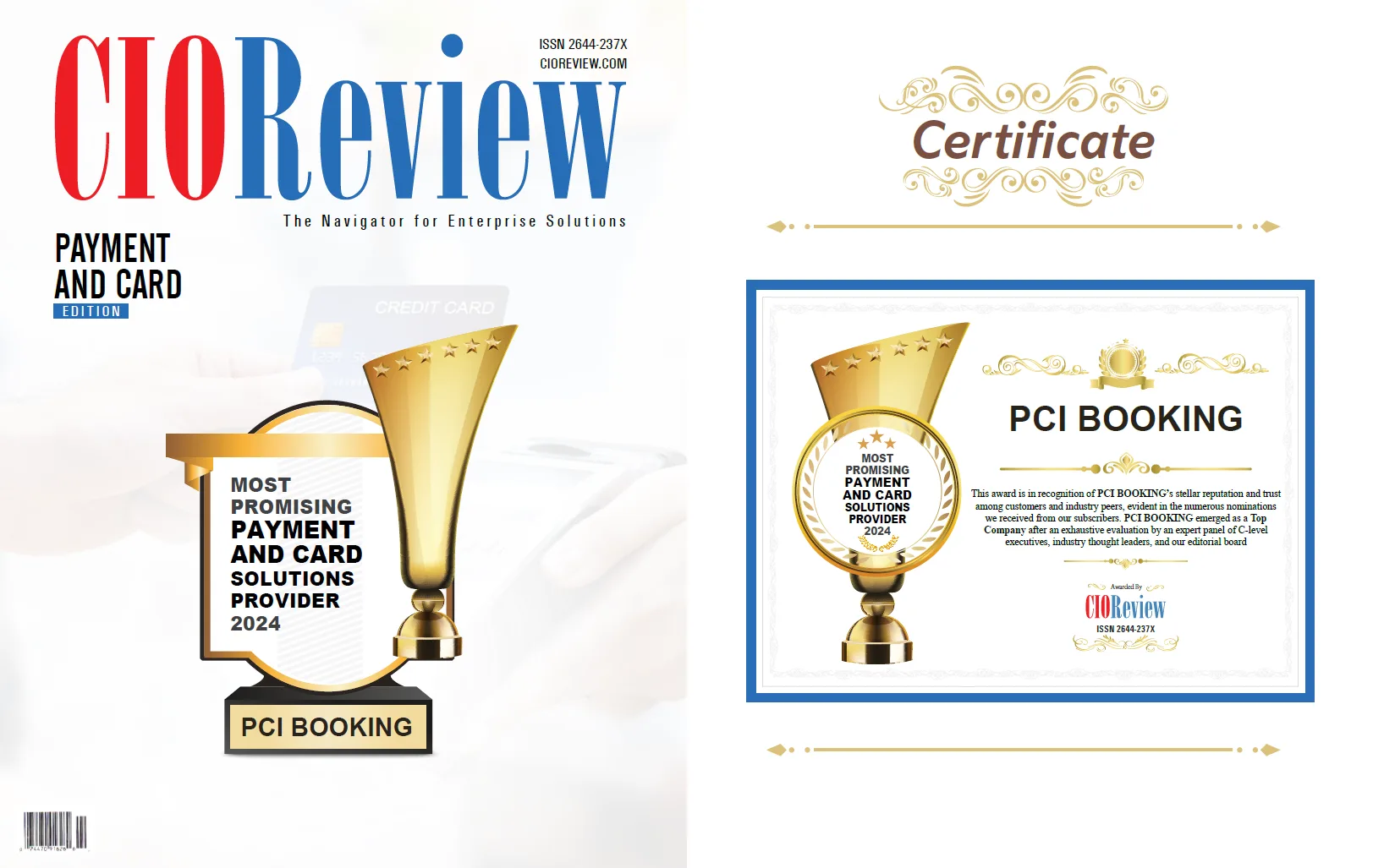 PCI Booking named most promising payment and card solution provider